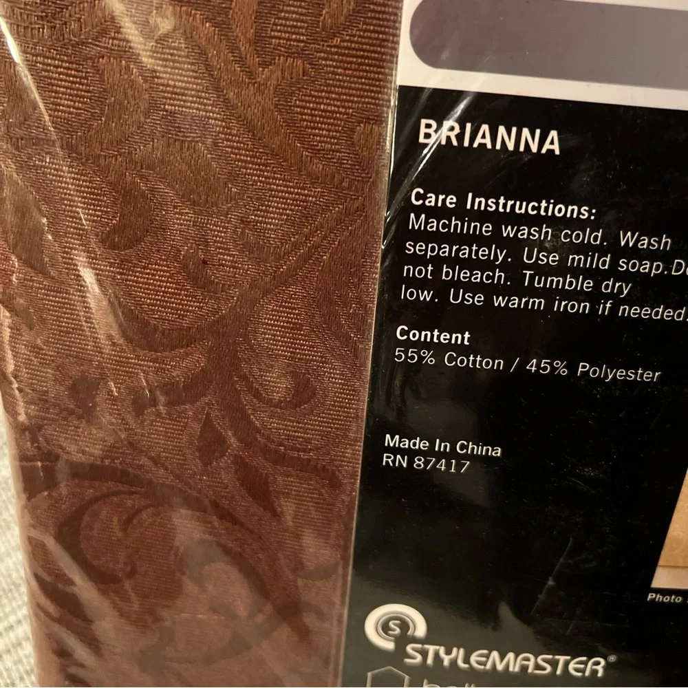 New Stylemaster Brianna Loveseat Cover Throw. Brown Jacquard Design. Cotton/Poly